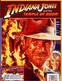 Box cover for Indiana Jones And The Temple Of Doom on the Apple II.