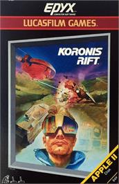 Box cover for Koronis Rift on the Apple II.