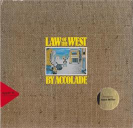 Box cover for Law of the West on the Apple II.