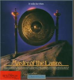 Box cover for Master of the Lamps on the Apple II.