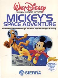 Box cover for Mickey's Space Adventure on the Apple II.