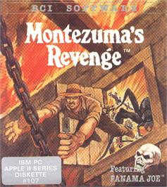 Box cover for Montezuma's Revenge on the Apple II.
