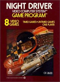 Box cover for Night Driver on the Apple II.