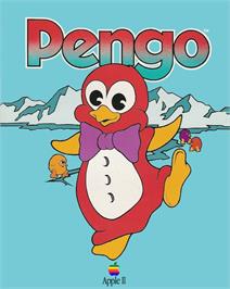 Box cover for Pengo on the Apple II.