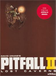 Box cover for Pitfall 2 - Lost Caverns on the Apple II.