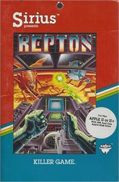 Box cover for Repton on the Apple II.