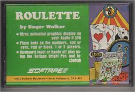 Box cover for Roulette on the Apple II.