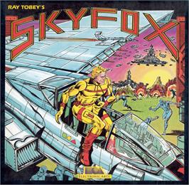 Box cover for Skyfox on the Apple II.