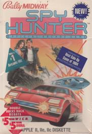 Box cover for Spy Hunter on the Apple II.