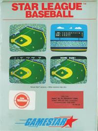 Box cover for Star League Baseball on the Apple II.