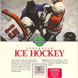 Box cover for Superstar Ice Hockey on the Apple II.