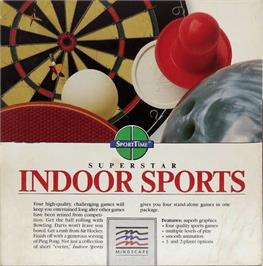 Box cover for Superstar Indoor Sports on the Apple II.