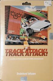 Box cover for Track Attack on the Apple II.
