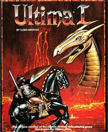 Box cover for Ultima I: The First Age of Darkness on the Apple II.