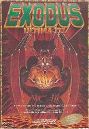 Box cover for Ultima III: Exodus on the Apple II.