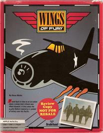 Box cover for Wings of Fury on the Apple II.