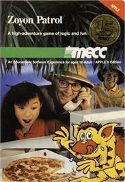 Box cover for Zoyon Patrol on the Apple II.