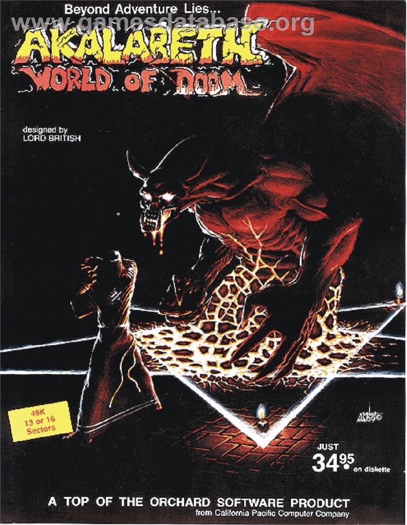 Akalabeth - World of Doom - Apple II - Artwork - Box