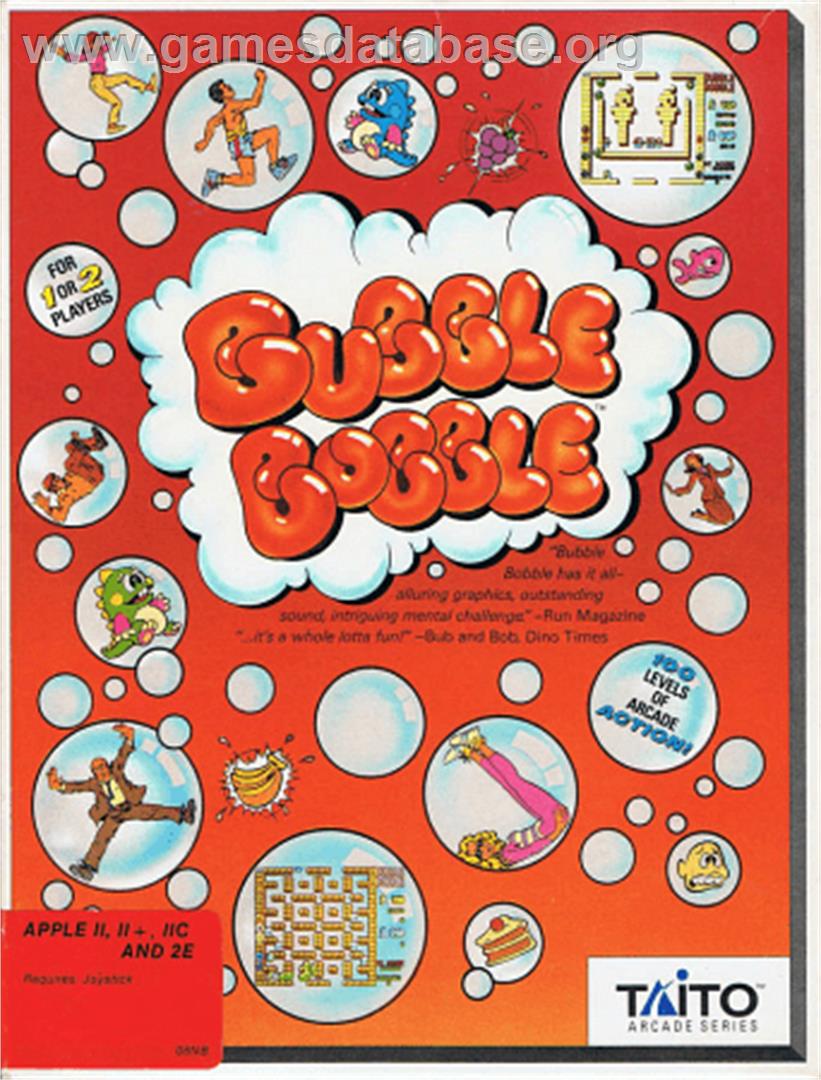 Bubble Bobble - Apple II - Artwork - Box
