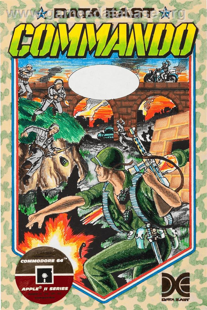 Commando - Apple II - Artwork - Box