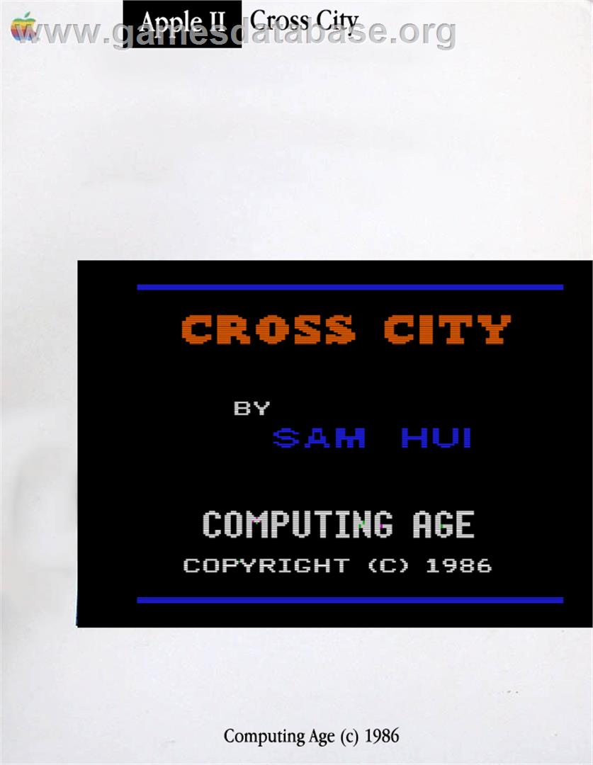Cross City - Apple II - Artwork - Box