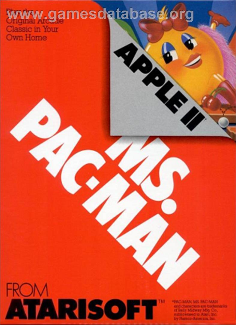 Ms. Pac-Man - Apple II - Artwork - Box