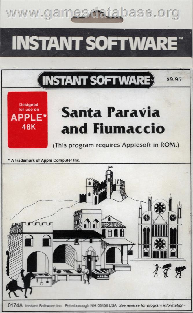 Santa Paravia And Fiumaccio - Apple II - Artwork - Box