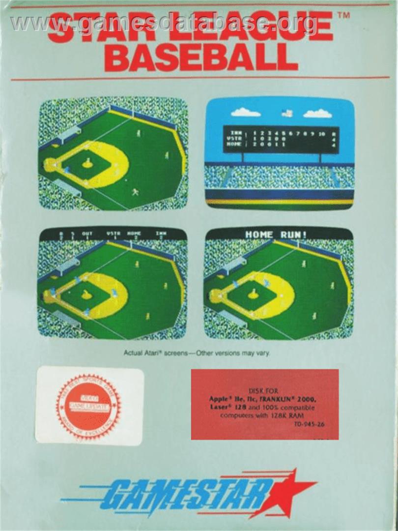 Star League Baseball - Apple II - Artwork - Box