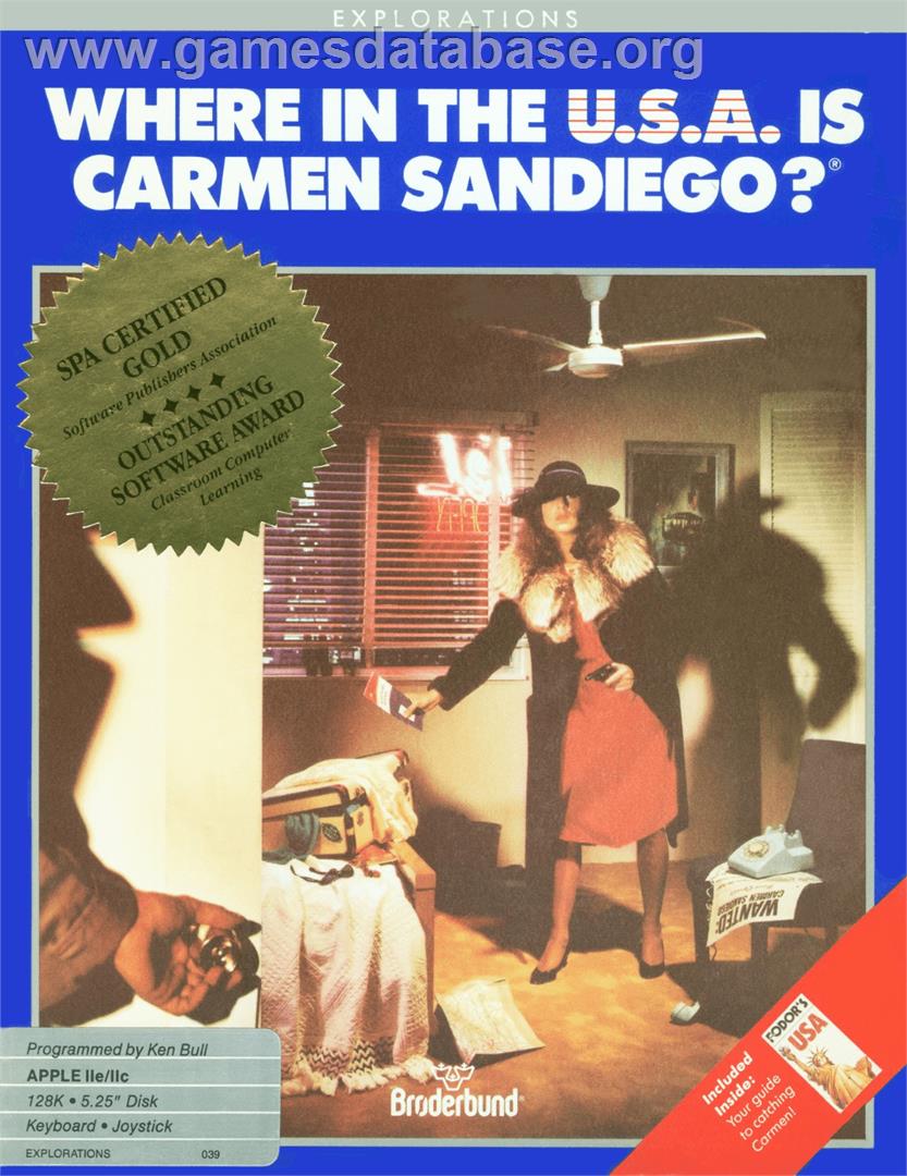 Where in the U.S.A. Is Carmen Sandiego? - Apple II - Artwork - Box