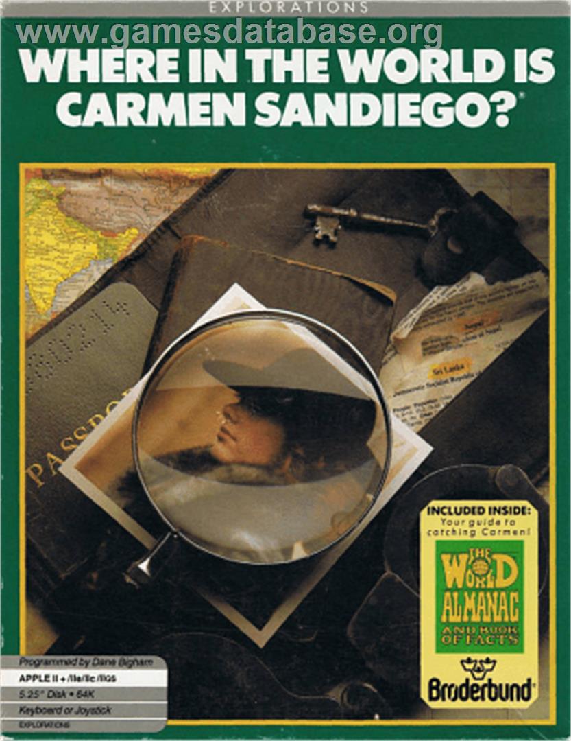 Where in the World Is Carmen Sandiego? - Apple II - Artwork - Box
