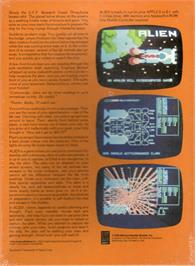 Box back cover for Alien on the Apple II.