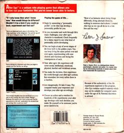 Box back cover for Alter Ego on the Apple II.