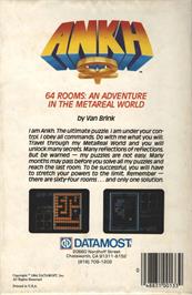 Box back cover for Ankh on the Apple II.