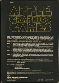 Box back cover for Apple Graphics Games on the Apple II.