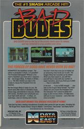 Box back cover for Bad Dudes on the Apple II.