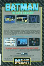 Box back cover for Batman: The Caped Crusader on the Apple II.