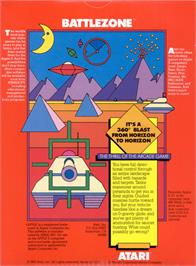 Box back cover for Battlezone on the Apple II.