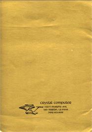 Box back cover for Beneath The Pyramids on the Apple II.