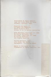 Box back cover for Both Barrels on the Apple II.