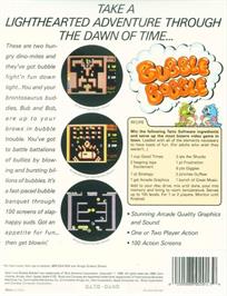 Box back cover for Bubble Bobble on the Apple II.