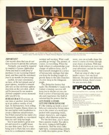 Box back cover for Bureaucracy on the Apple II.