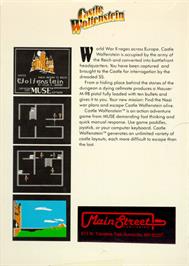 Box back cover for Castle Wolfenstein on the Apple II.
