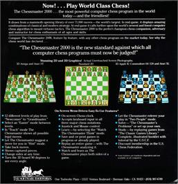 Box back cover for Chessmaster 2000 on the Apple II.