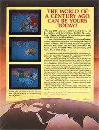 Box back cover for Colonial Conquest on the Apple II.