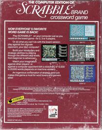 Box back cover for Computer Edition of Scrabble Brand Crossword Game on the Apple II.