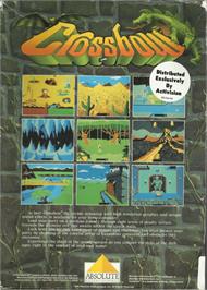 Box back cover for Crossbow on the Apple II.