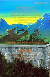 Box back cover for Dark Forest on the Apple II.