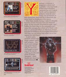 Box back cover for Dark Heart of Uukrul on the Apple II.