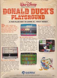 Box back cover for Donald Duck's Playground on the Apple II.