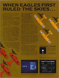 Box back cover for Eagles on the Apple II.